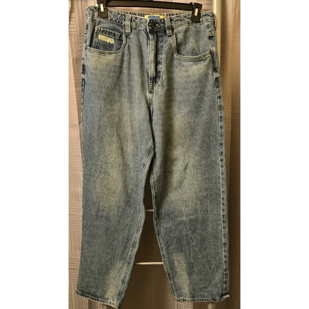 Empyre Jeans Mens 32 Blue Y2K Urban Streetwear Skater Casual Relax Drawstring